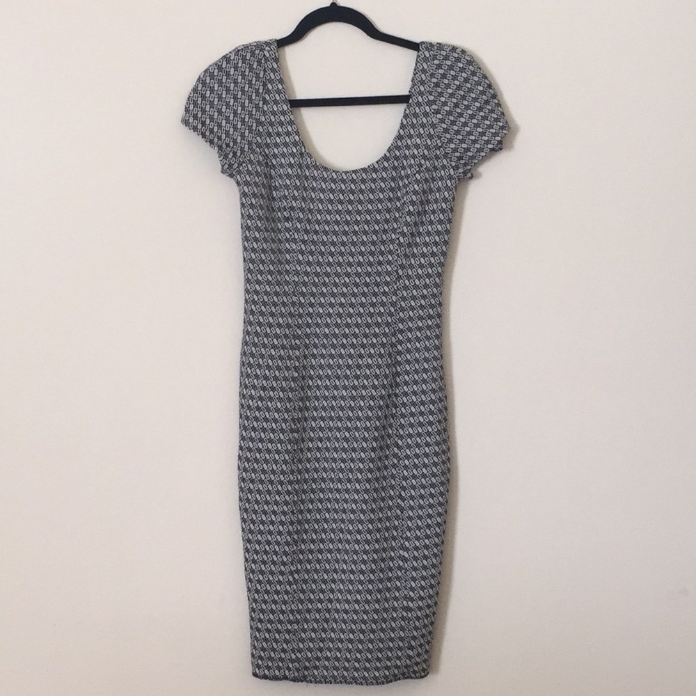 DIANE VON FURSTENBERG, Blue & Cream Pattern Dress